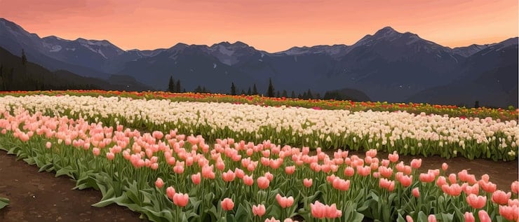 Trevelin se viste de tulipanes: 30 variedades y 40 días de floración para una temporada que se estira hasta noviembre
