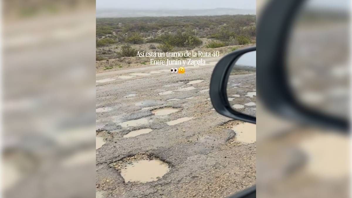 Treinta kilómetros de pozos que vuelven una tortura el viaje por la Ruta 40 entre Junín de los Andes y Zapala