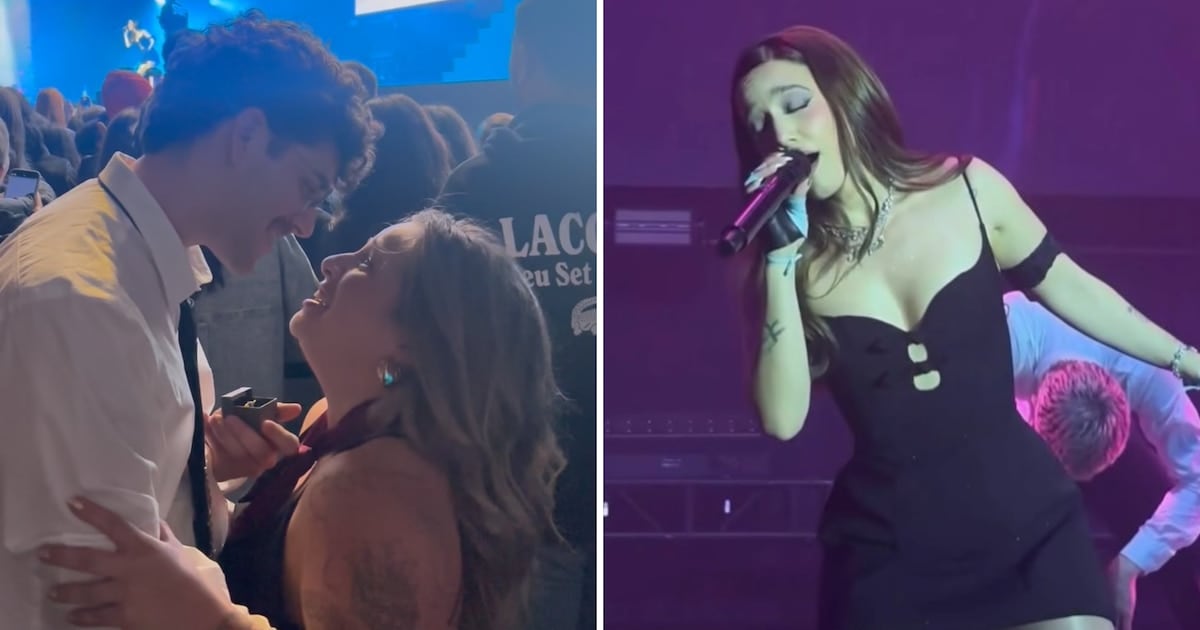 El "Vértigo" del amor: una propuesta de casamiento que se coló entre las luces del show de Ángela Torres